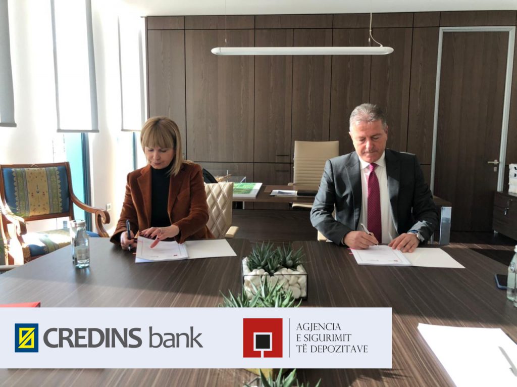 Agjencia e Sigurimit të Depozitave marrëveshje me Credins Bank